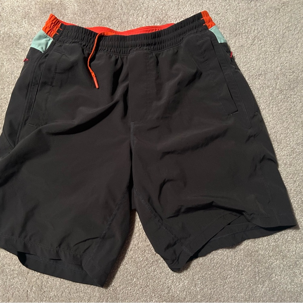 Bird dogs men’s Black Athletic Shorts with Orange Drawstring